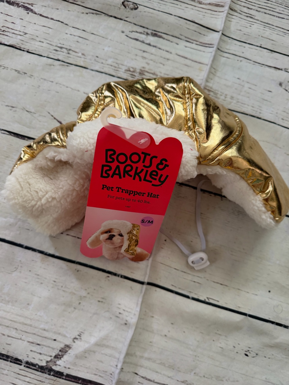 Boots & Barkley Kids Gold and Cream Trapper Hat